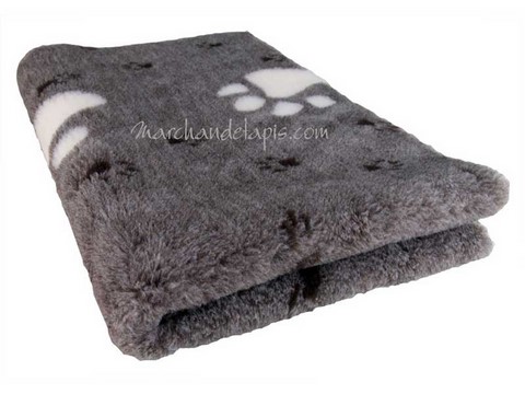 Tapis Drybed® Antidérapant Marron Grosses Pattes Blanches Tapis Drybed® Antidérapant Marron Grosses Pattes Blanches