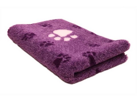 Tapis Drybed® Antidérapant Parme Grosses Pattes Blanches Tapis Drybed® Antidérapant Parme Grosses Pattes Blanches