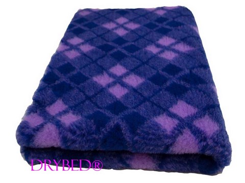 Tapis Drybed® Antidérapant Couleur. Tartan Marine et Violet Drybed® Antidérapant Couleur. Tartan Marine et Violet