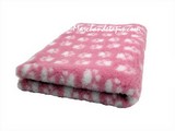 TapisDrybed® Antidérapant  Couleur. Rose Pattes Blanches